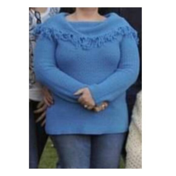 Sweater Cowl Neck BluEe Extra Editions Top Shirt Women's WOMAN'S 2 X Large - Picture 9 of 9